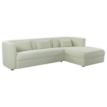 Tov Furniture Callie RAF Sectional in Cream Velvet, , large
