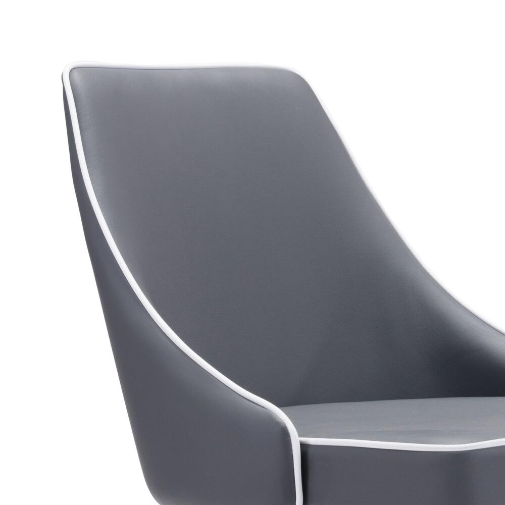 Zuo Modern Moor Counter Chair in Dark Gray/Brown, , large