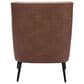 Zuo Modern Ontario Accent Chair in Vintage Brown and Gold, , large
