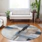 37B Ravenna RN9 8" Round Blue Area Rug, , large