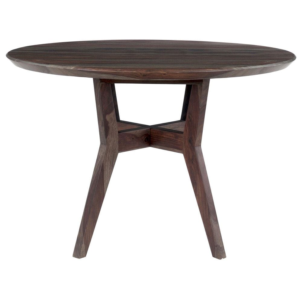 Porter Design Fall River Round Dining Table in Black Walnut - Table Only, , large