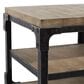 Maple and Jade 2-Shelf Accent End Table in Brown and Bronze, , large