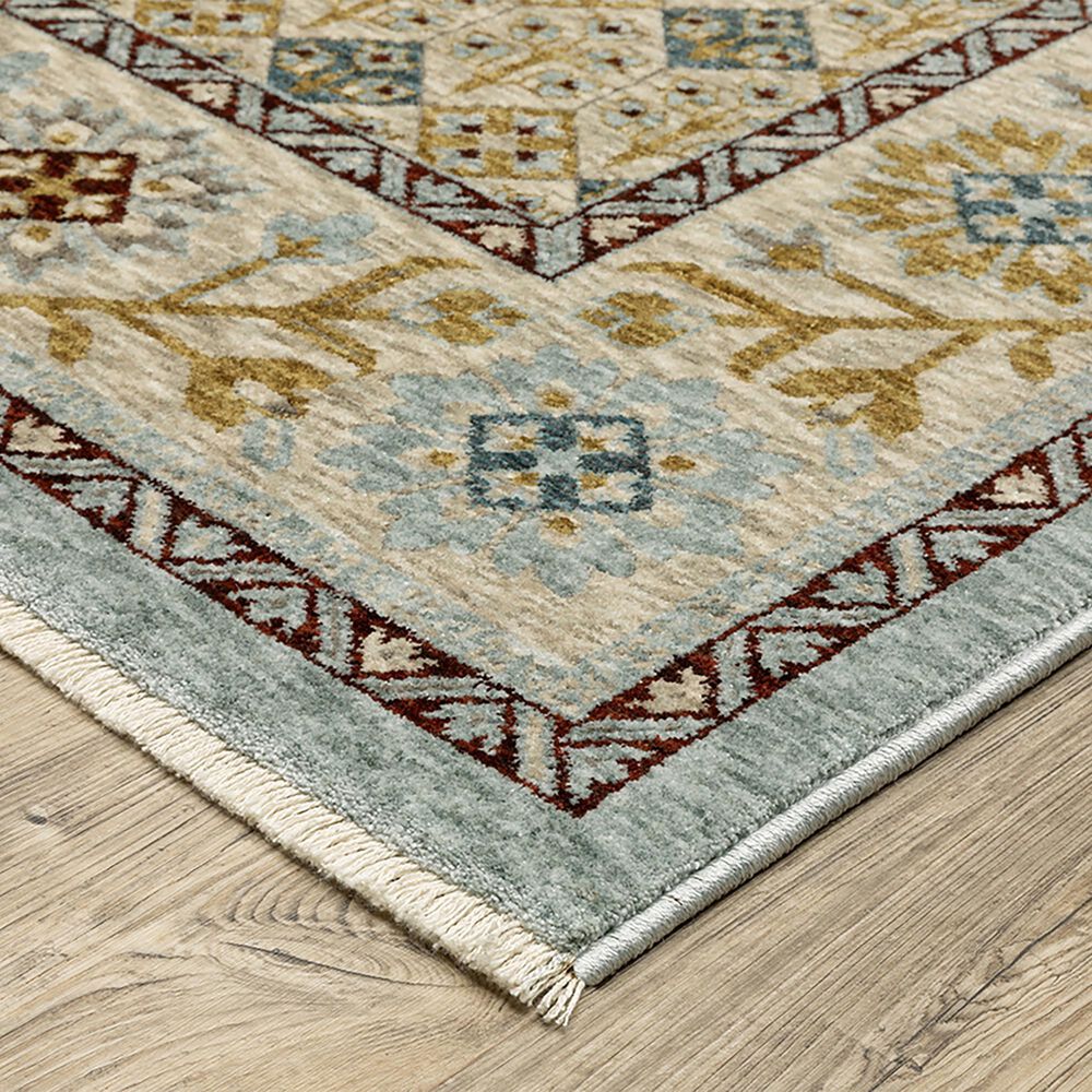 Oriental Weavers Capella Blue and Gold 7&#39;10&quot; x 10&#39;10&quot; Area Rug, , large