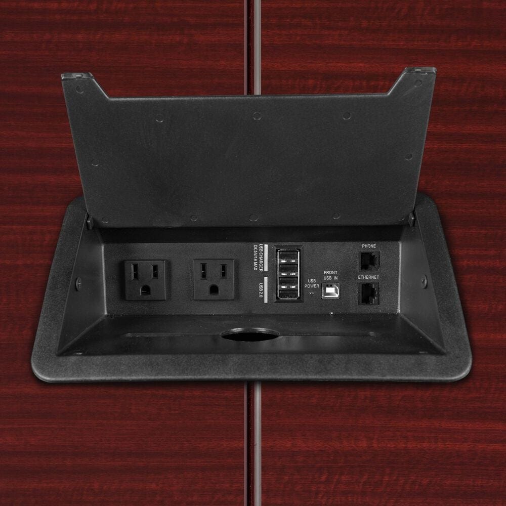 Regency Global Sourcing Array 120" Conference Table in Black and Mahogany, , large