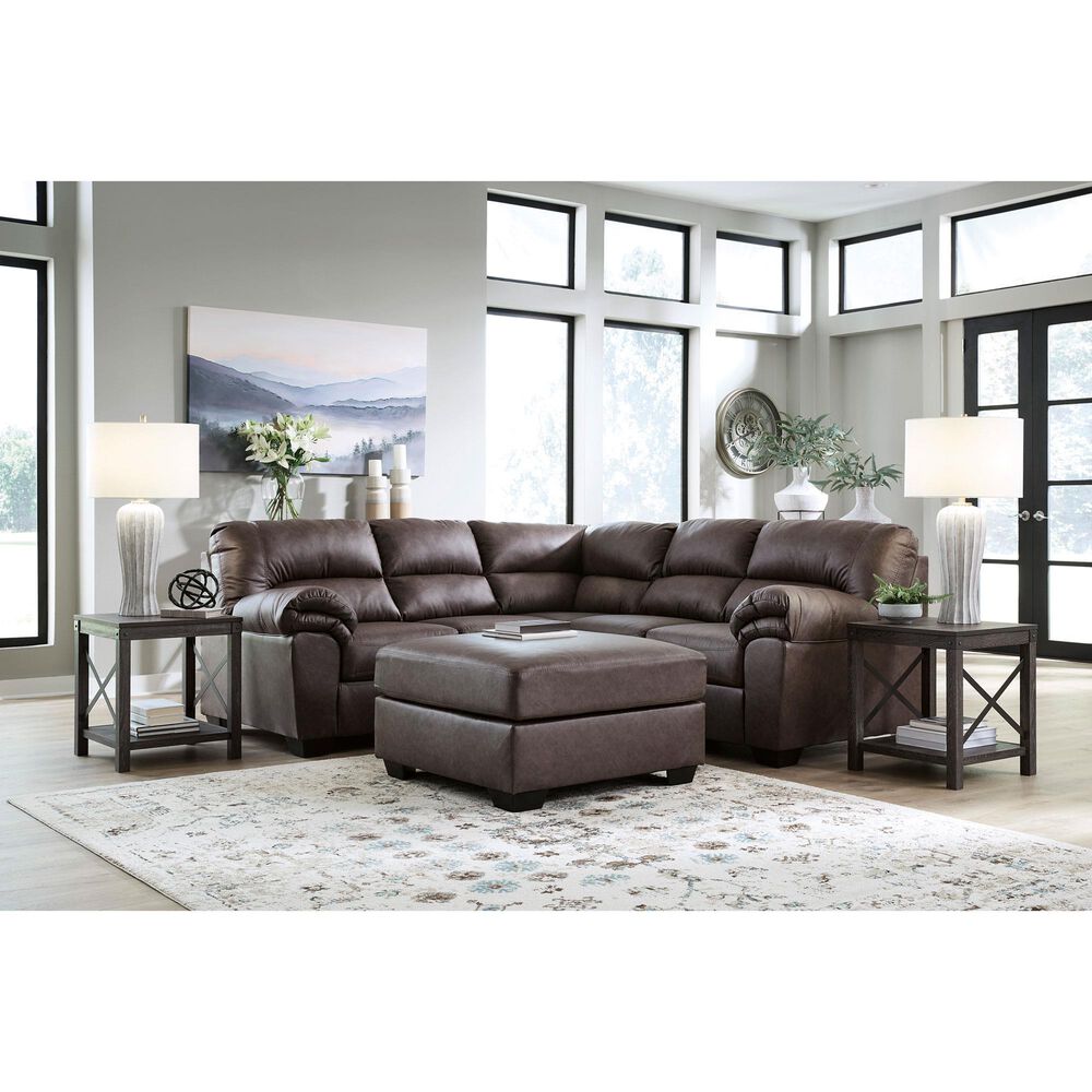Ashley WillowBend 2-Piece Symmetrical Sectional with LAF Sofa in Umber, , large