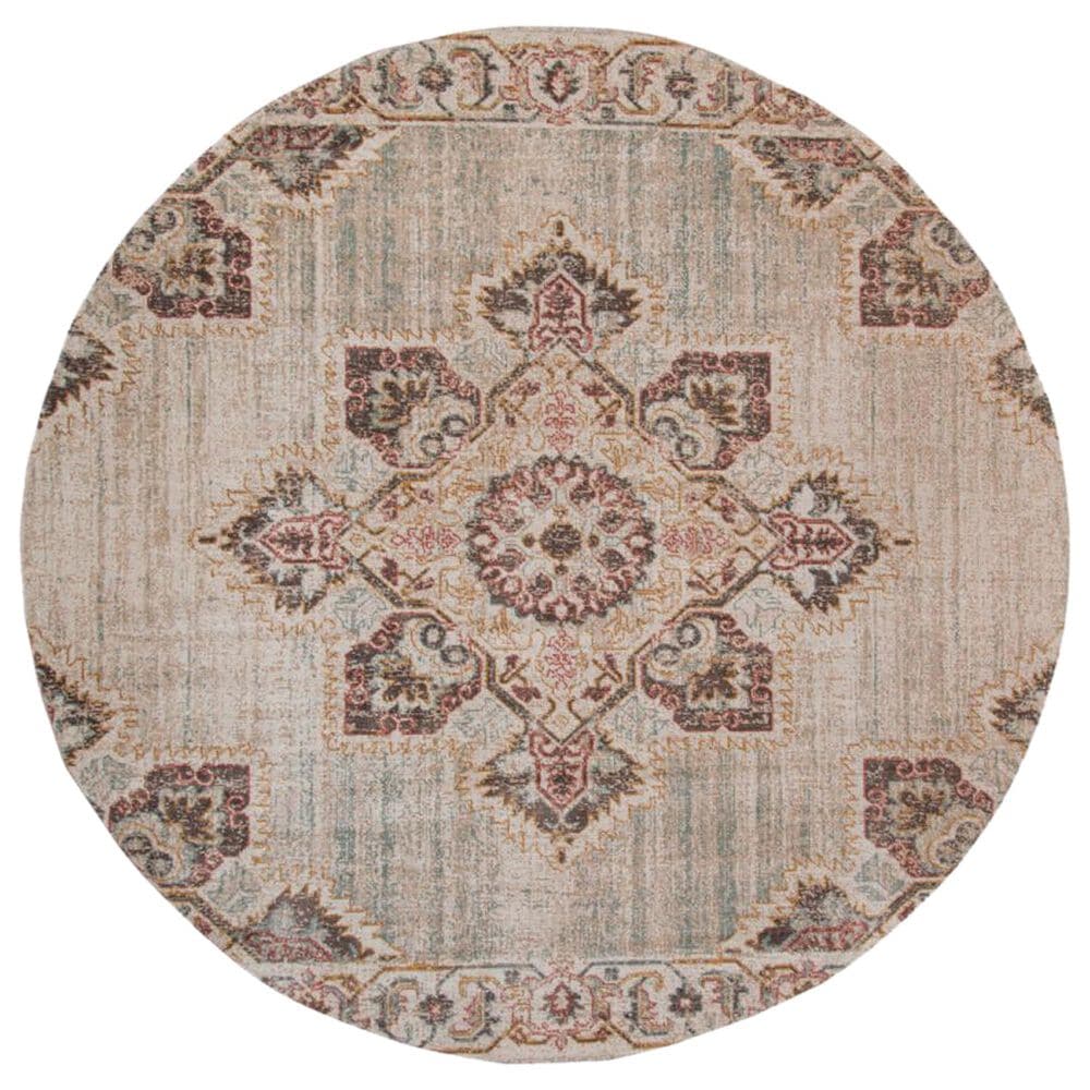 Amer Rugs Eternal 6"7" Round Beige and Sand Area Rug, , large