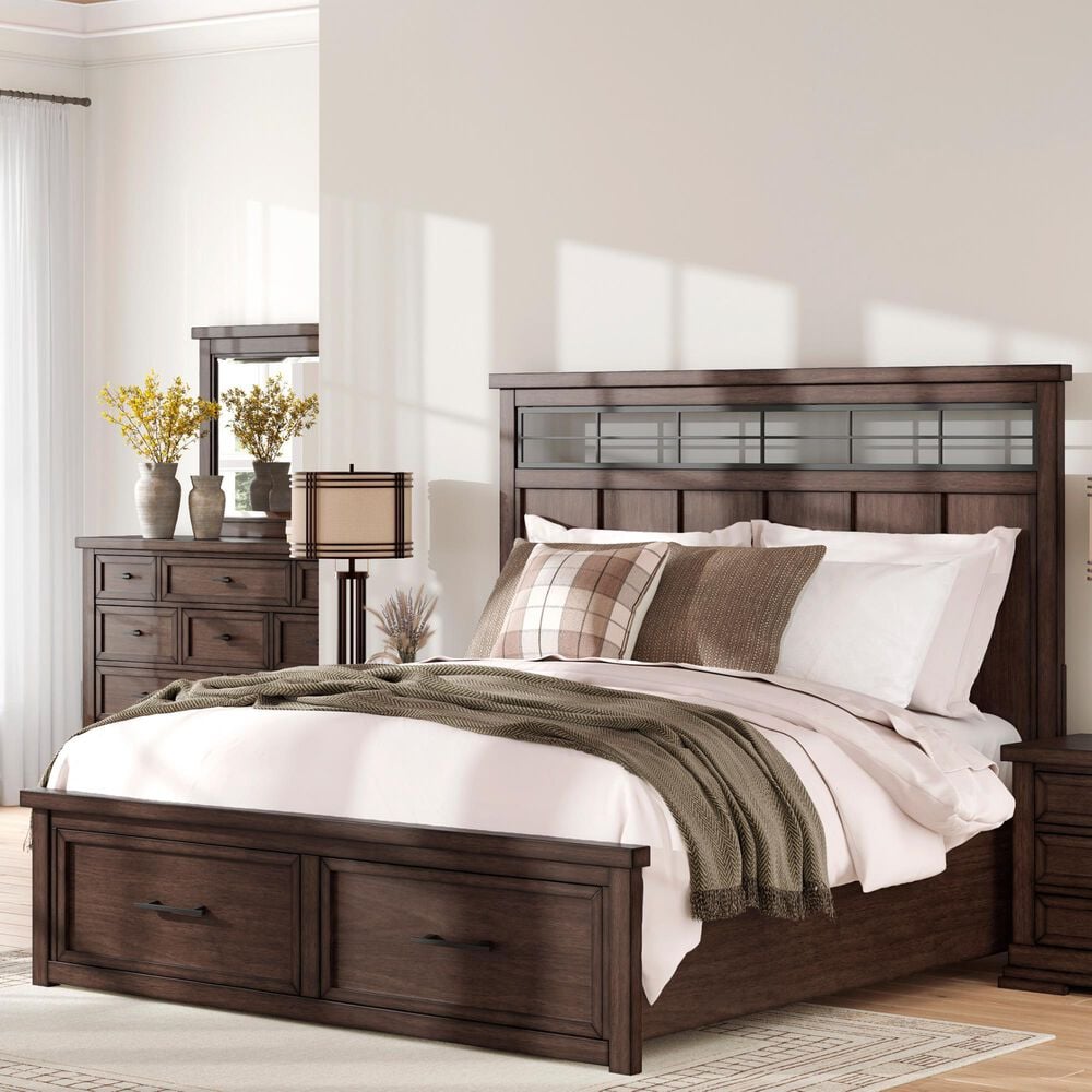Ashley Taffenbrook California King Storage Bed in Medium Brown, , large