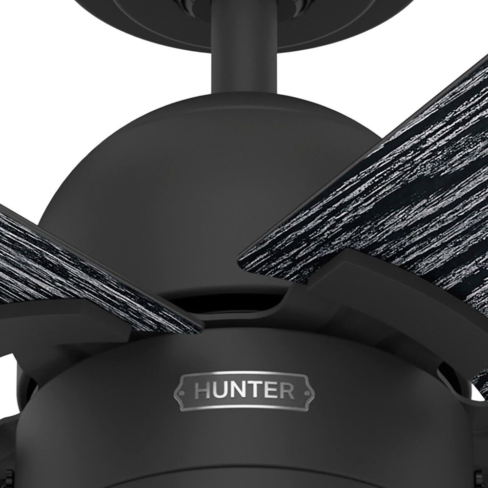 Hunter Erling 44&quot; Ceiling Fan with LED Light in Matte Black, , large