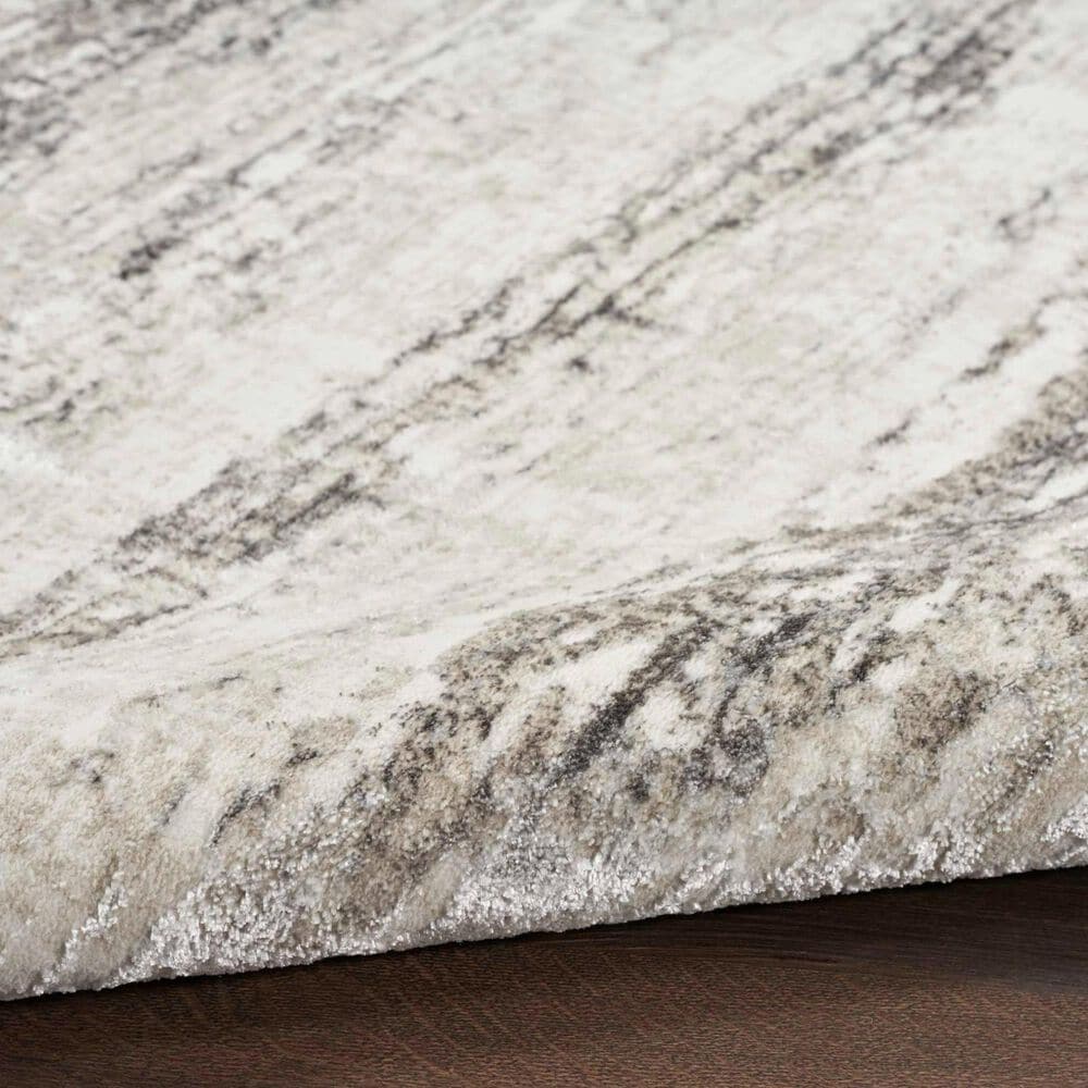 Nourison Glitz GLZ10 Cream and Grey 5&#39;3&quot; x 7&#39;3&quot; Area Rug, , large