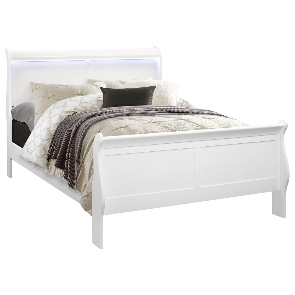 Global Furniture USA Charlie Full Bed in White, , large