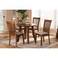 Baxton Studio Lida 5-Piece Dining Set in Grey/Walnut Brown, , large