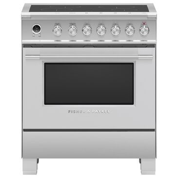 Fisher & Paykel 30" Classic Induction Range with 4 Burners in Stainless Steel, , large