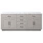 Lexora Home Abbey 80" Double Bathroom Vanity in White Oak with 2 cm White Carrara Marble Top and Rectangular Sinks, , large
