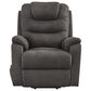 Ashley Snowfield Power Lift Recliner in Gunmetal, , large
