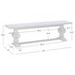 Linon Home Decor Mcleavy Bench in White, , large