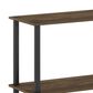 HOMLUX 3-Tier Compact Open Storage Bookshelf in Columbia Walnut and Black, , large