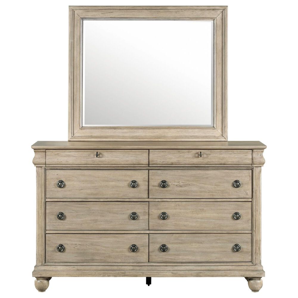 Belle Furnishings Rustic Traditions 8-Drawer Dresser with Mirror in Saddle Tan, , large