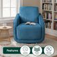 Lifestyle Solutions Lydia Swivel Accent Chair in Blue, , large