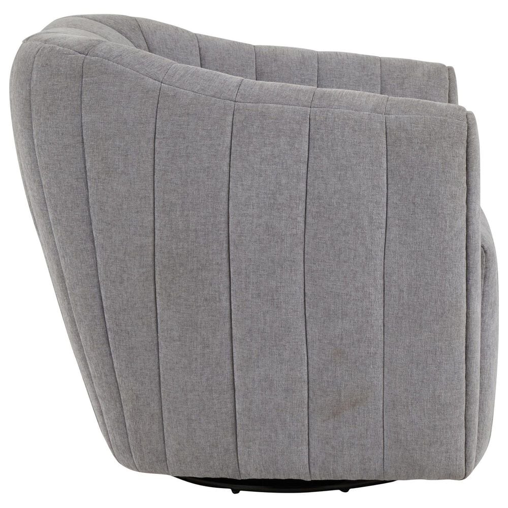 LumiSource Finley Swivel Accent Chair in Grey, , large