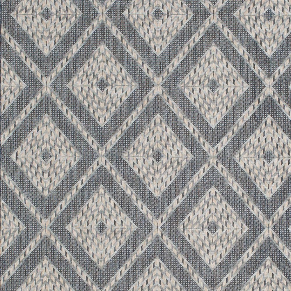 Central Oriental Melbourne Davion 7&#39;10&quot; x 9&#39;10&quot; Lagoon and Vanilla Area Rug, , large