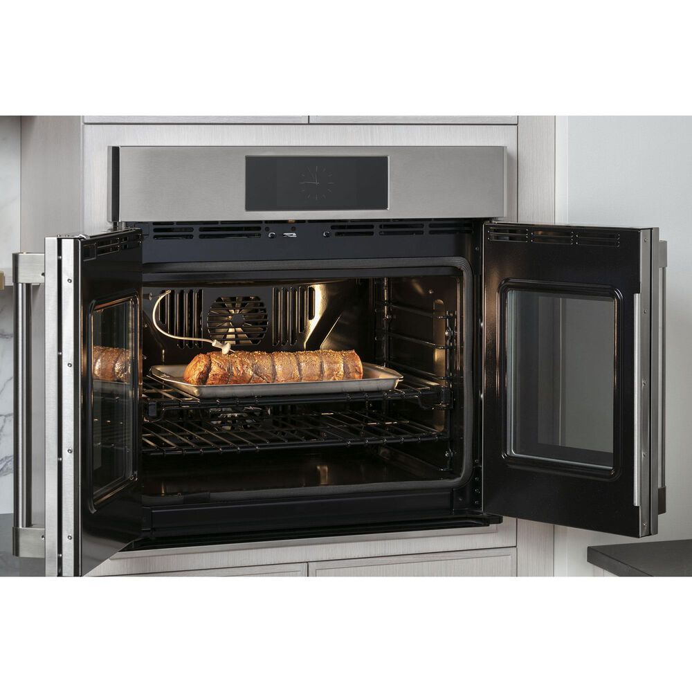 Monogram Statement 30&quot; Smart French Door Electric Single Wall Oven in Stainless Steel, , large