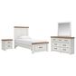 Ashley Savonport 4 Piece Twin Storage Bedroom Set in White and Brown, , large