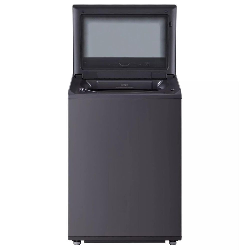 LG 5.5 Cu. Ft. Top Load Washer and 7.3 Cu. Ft. Gas Dryer with AI Sensing in Matte Black, , large