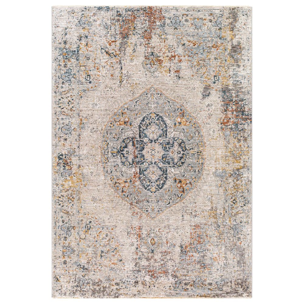 Surya Laila 2"7" x 10" Orange, Teal, Sage, Gray, Cream and Saffron Runner, , large