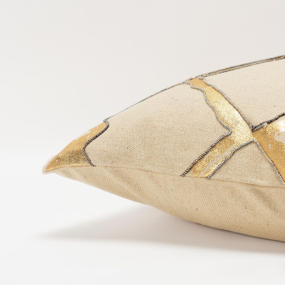 Rizzy Home Geometric 20&quot; Down Filled Pillow in Natural, , large