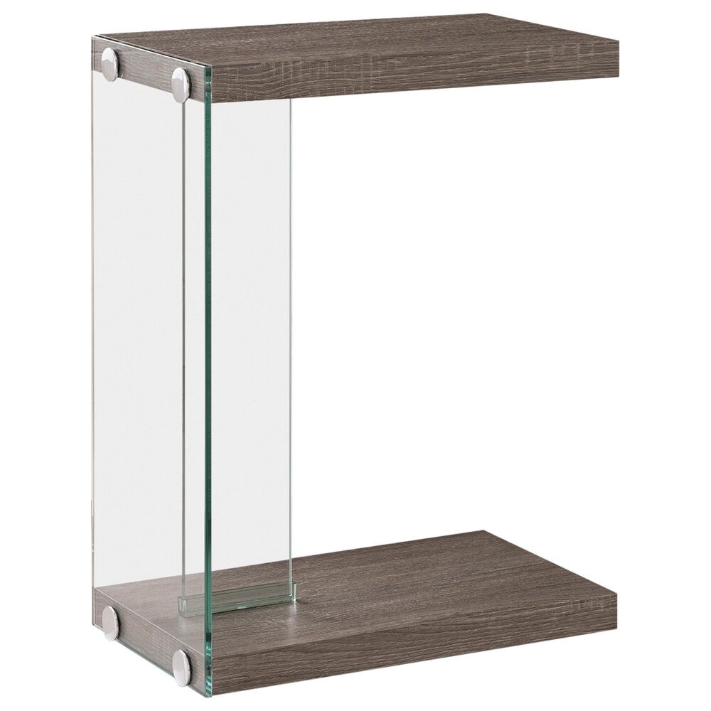 Pacific Landing Accent Table in Weathered Grey and Clear, , large