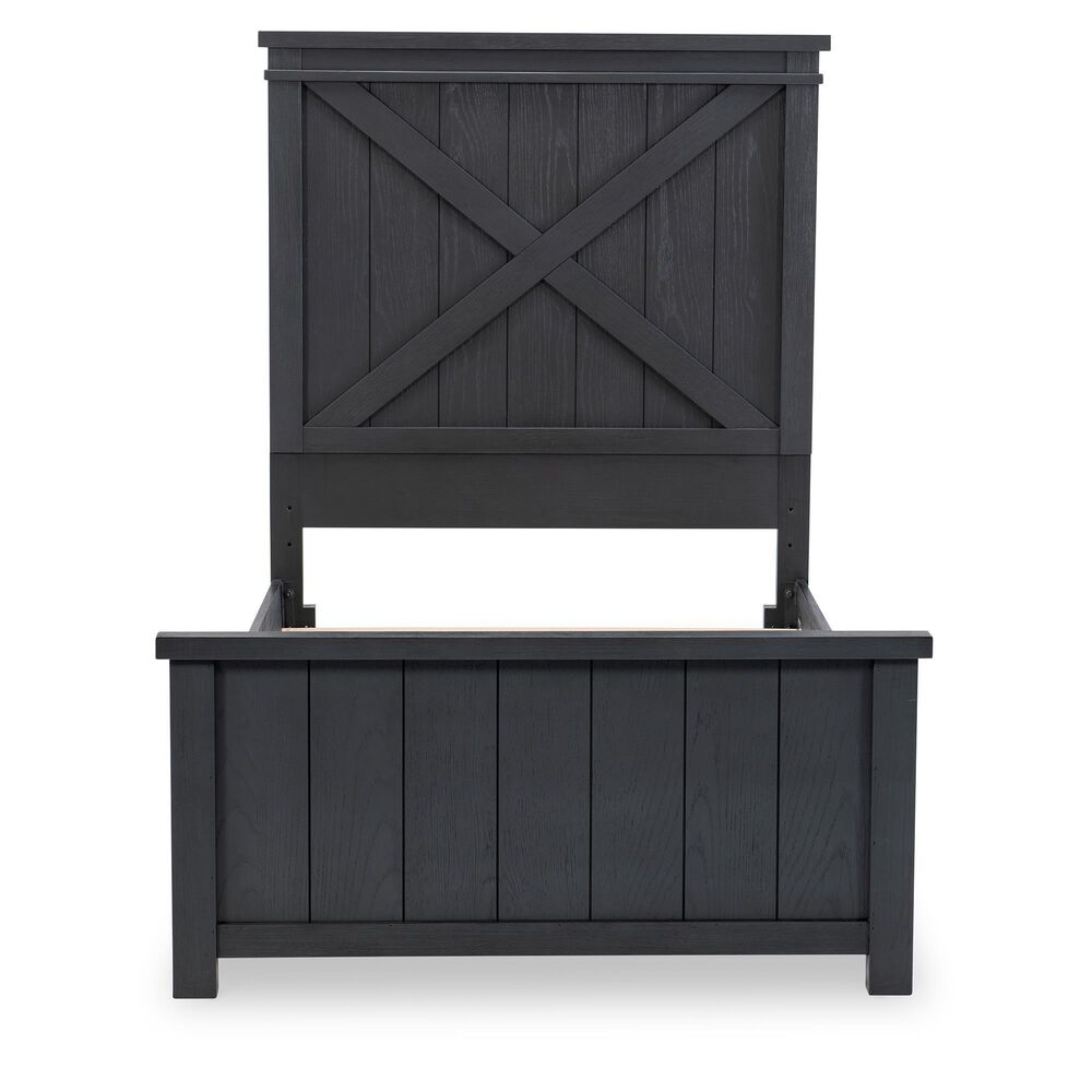 Legacy Classic Flatiron Twin Panel Bed with Trundle in Midnight, , large