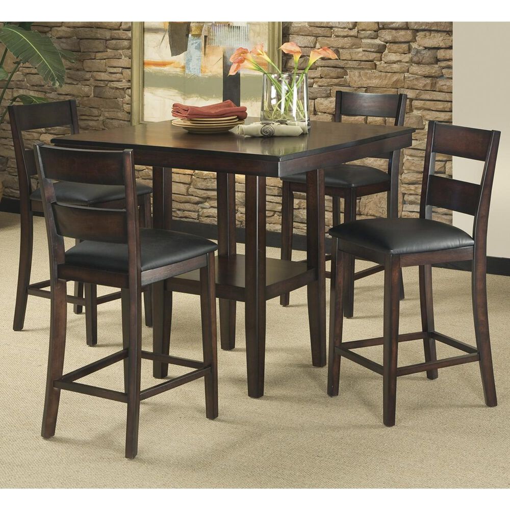 at HOME Pendwood 5-Piece Counter Height Set in Dark Cherry, , large