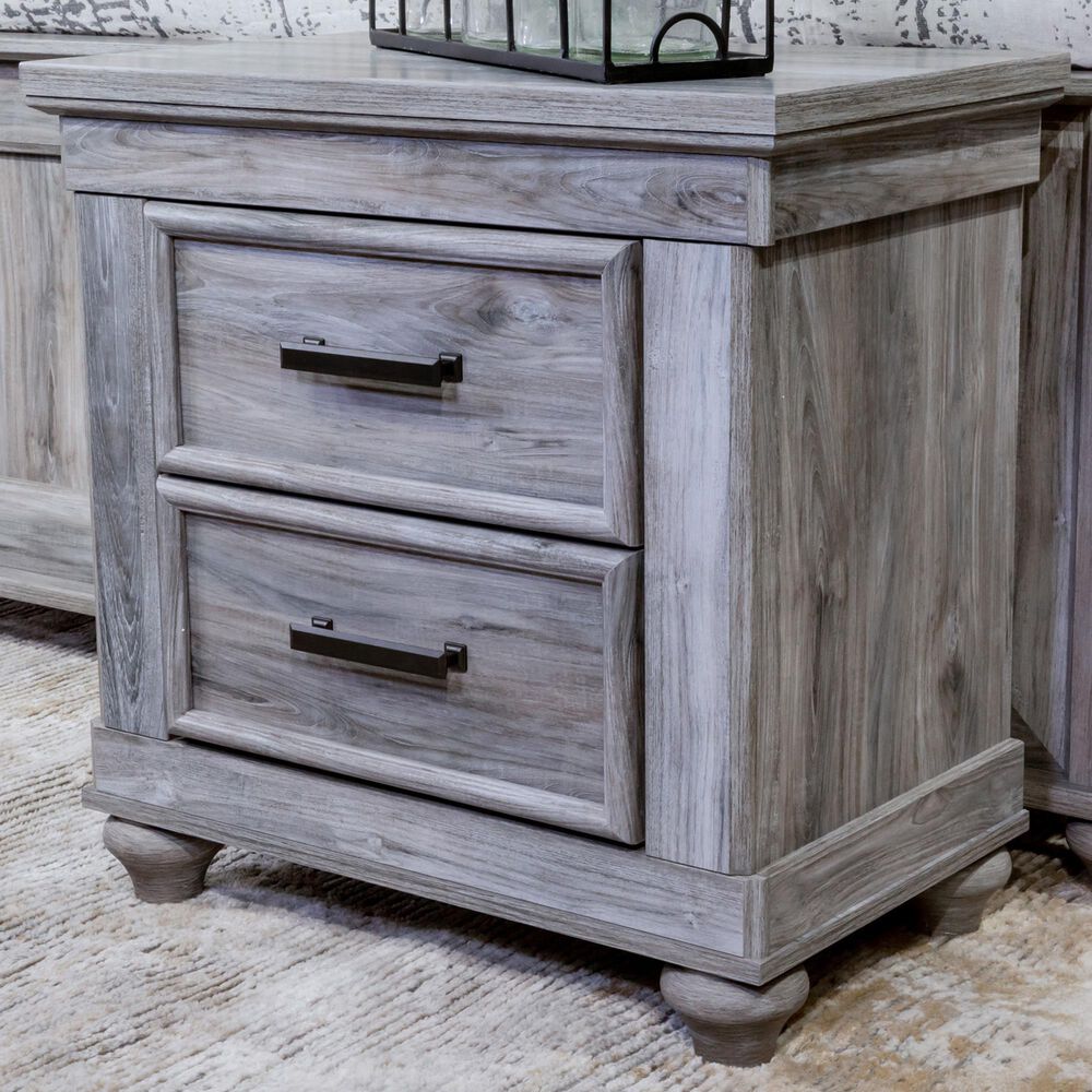 Signature Design by Ashley Thyven 2-Drawer Nightstand in Gray, , large