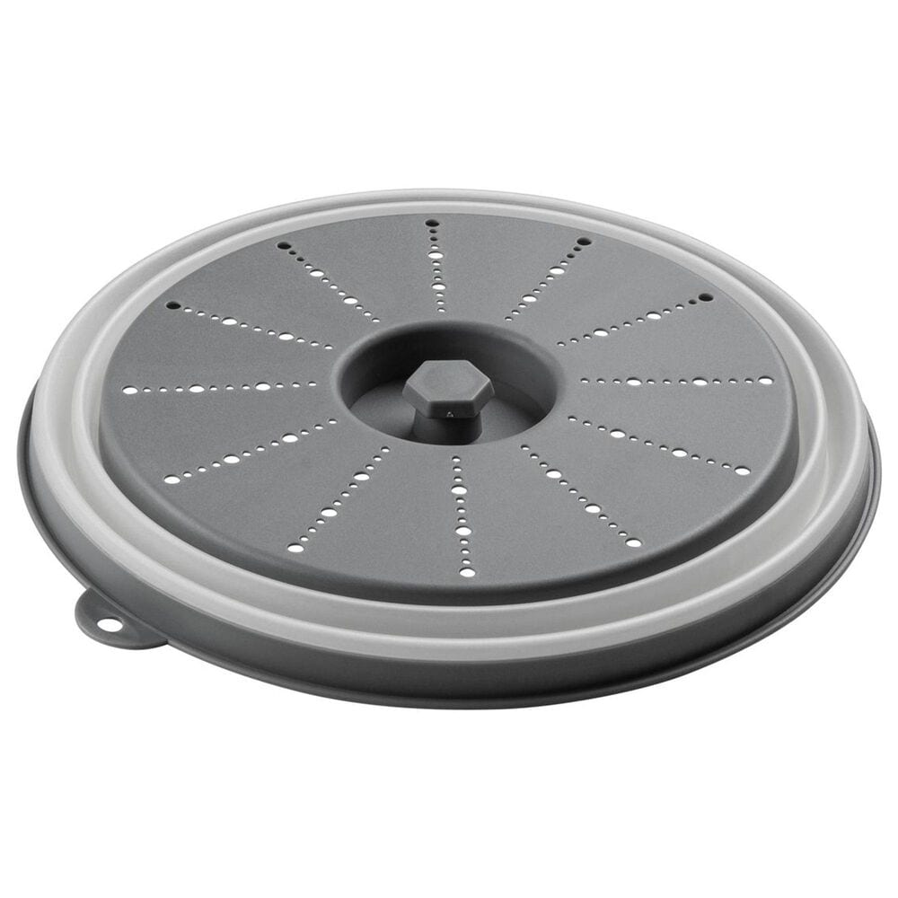 HIC Kitchen Collapsible Microwave Food Cover in Black and White, , large