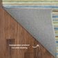 Dalyn Rug Company Soft Essentials Striped Blue 3" x 5" Indoor/Outdoor Area Rug, , large