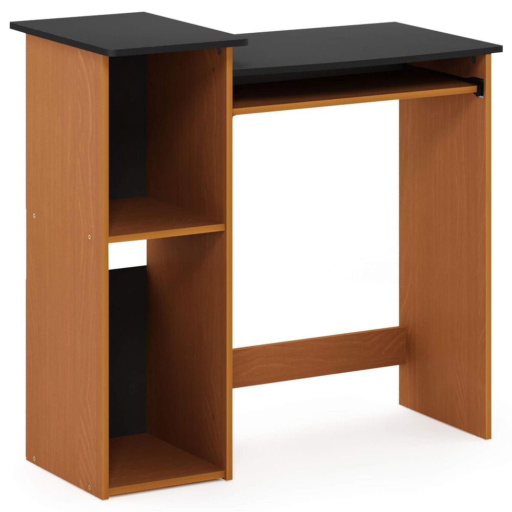 HOMLUX Multipurpose Computer Gaming Desk in Light Cherry and Black, , large