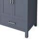 Lexora Home Jacques 60" Double Bathroom Vanity in Dark Grey with 2 cm White Carrara Marble Top and Rectangular Sinks, , large