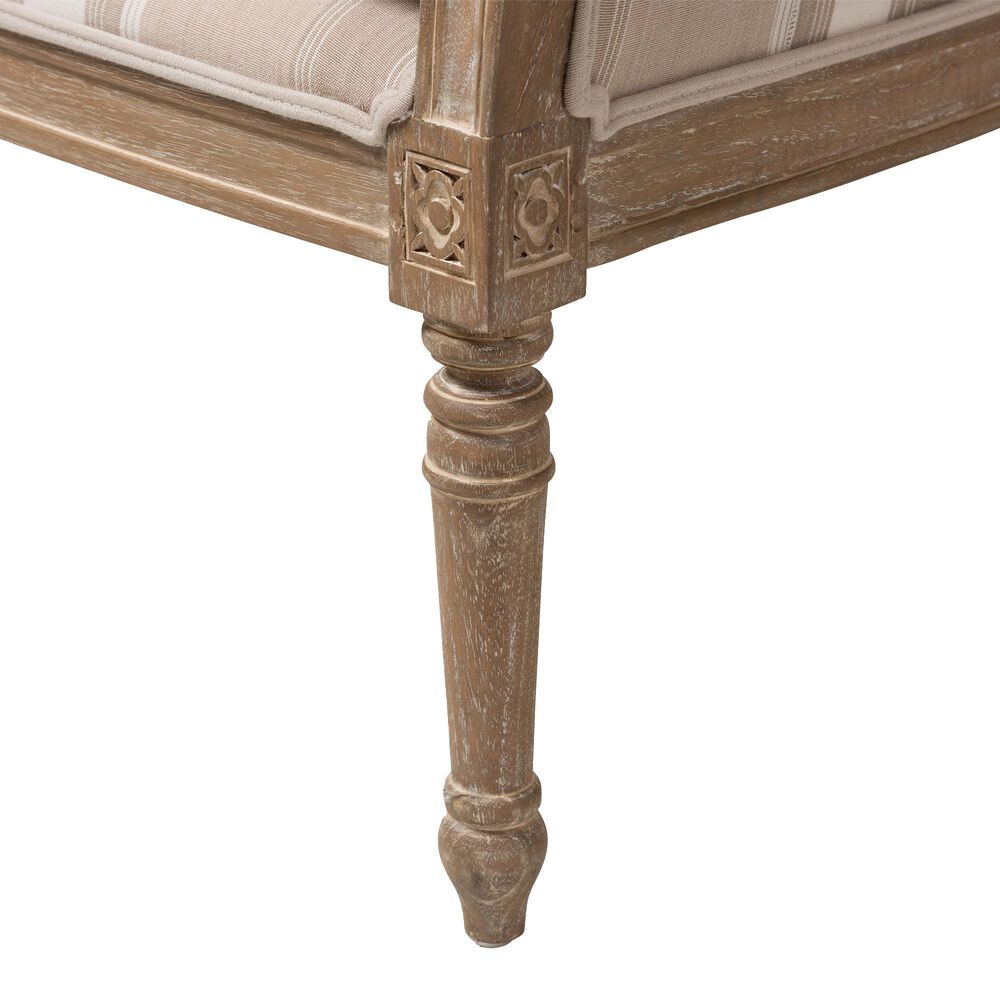 Baxton Studio Charlemagne Accent Chair in Tan and Brown, , large