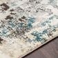 Surya Pune PUN-2301 Tan, Charcoal, Light Beige, Dark Brown, Black, Deep Teal and Sky Blue 8"10" x 12"4" Area Rug, , large