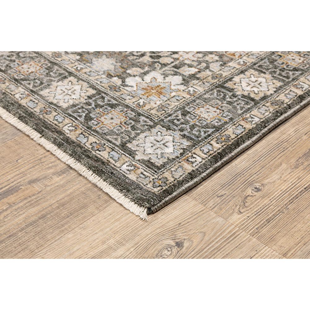 Oriental Weavers Maharaja Qatar 71N 5&#39;3&quot; x 7&#39;6&quot; Grey and Ivory Area Rug, , large