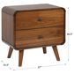Pacific Landing Robyn 2 Drawer Nightstand in Dark Walnut with USB, , large