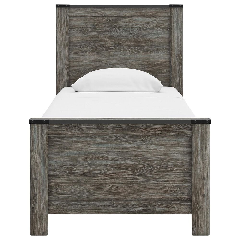 Ashley Frandern Twin Panel Bed in Black and Warm Gray, , large