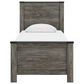 Ashley Frandern Twin Panel Bed in Black and Warm Gray, , large