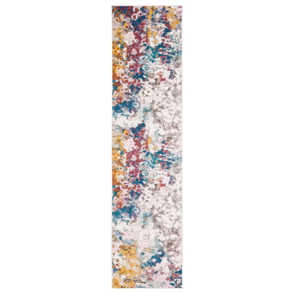 Safavieh Aria 2" x 8" Cream and Dark Teal Runner, , large