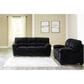 Ashley SimpleJoy Stationary Loveseat in Onyx, , large