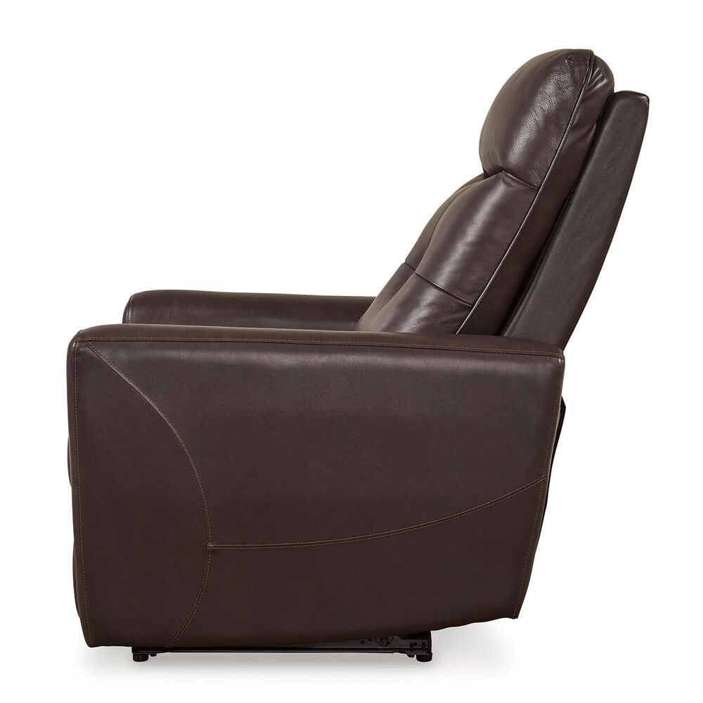 Ashley Pisgham Power Recliner with Adjustable Headrest in Chocolate, , large