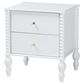 Baxton Studio Callison 2-Drawer Nightstand in White, , large