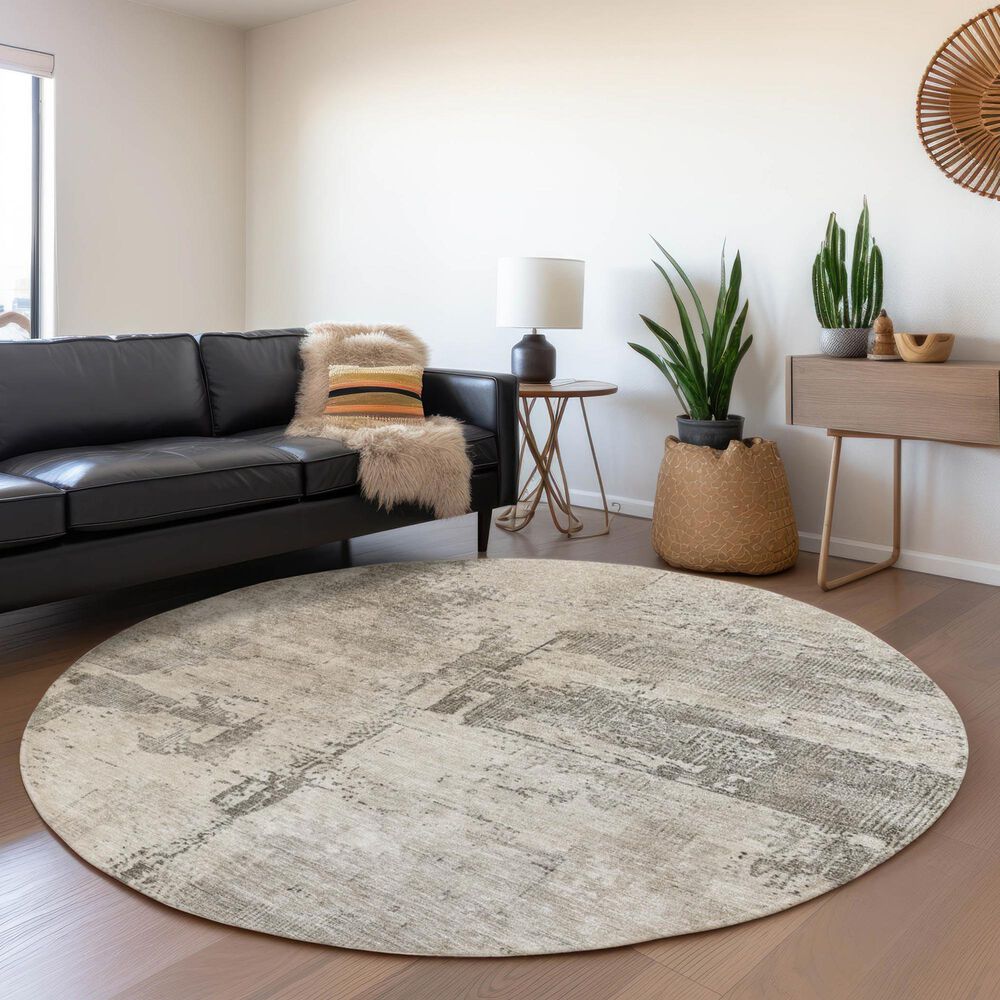Dalyn Rug Company Nouveau NV8 8&#39; Round Linen Indoor/Outdoor Area Rug, , large