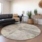 Dalyn Rug Company Nouveau NV8 8" Round Linen Indoor/Outdoor Area Rug, , large