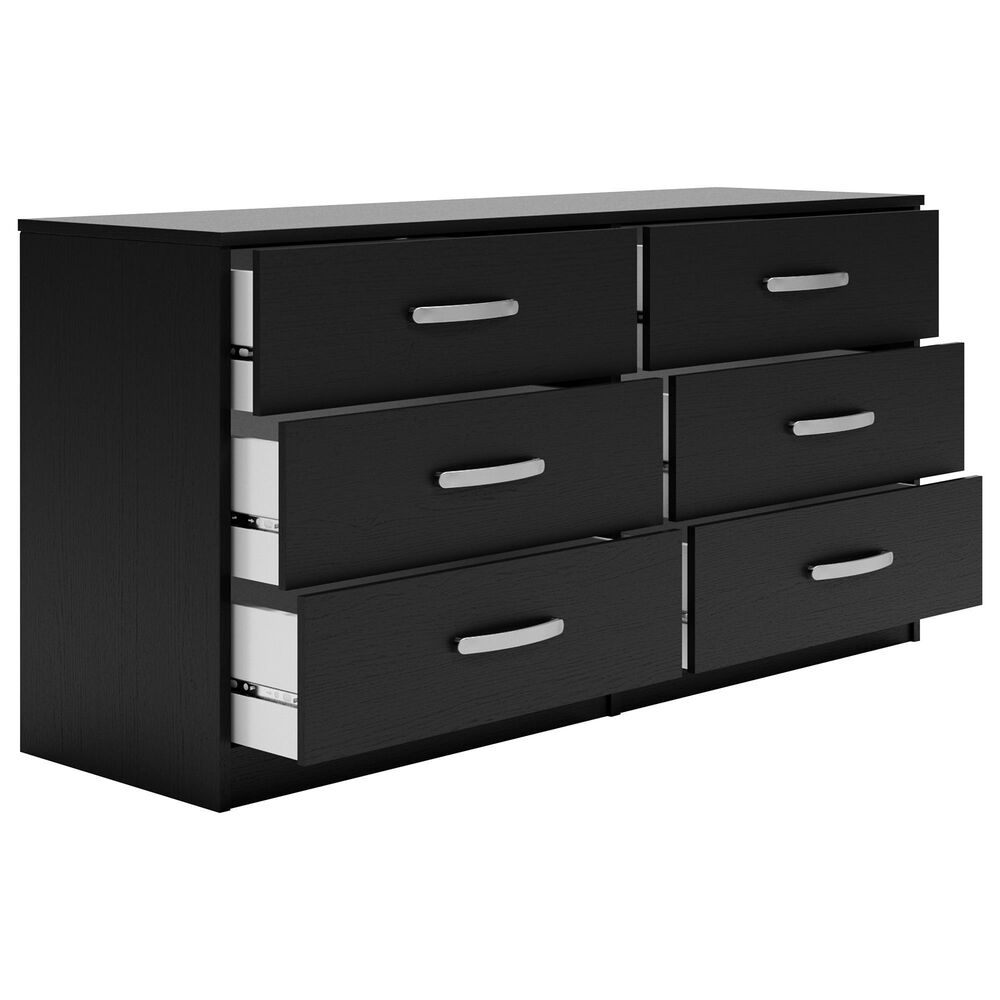 Ashley Finch 6-Drawer Dresser in Black, , large